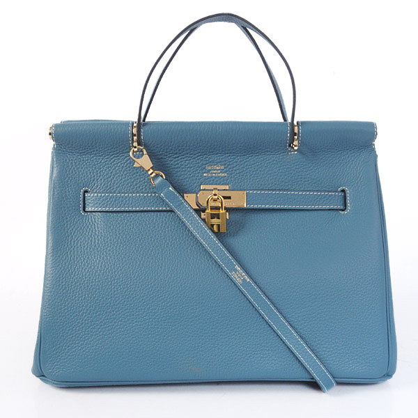 H1046 Hermes Primavera Estate 2013 Shopping Bag H1046 in Medio Blu